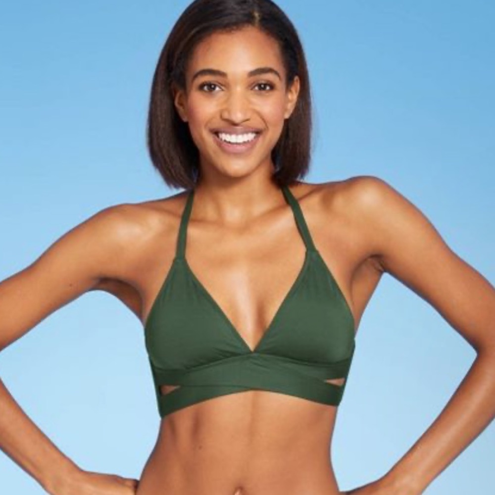 Green Bikini Top (Size MEDIUM)